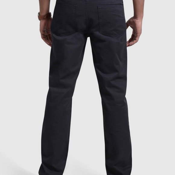OLGYN Curved Pocket Black Flat Front Chino Pant - Picture 2 of 4